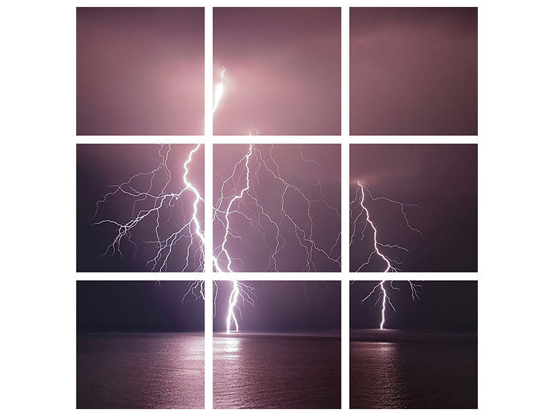 4-piece-canvas-print-thunderbolt-over-the-sea
