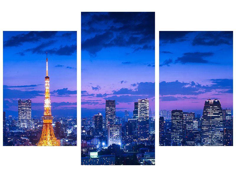 4-piece-canvas-print-tokyo-night-view