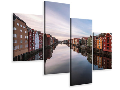 4-piece-canvas-print-trondheim-norway