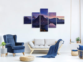 4-piece-canvas-print-twilight-at-mount-assiniboine