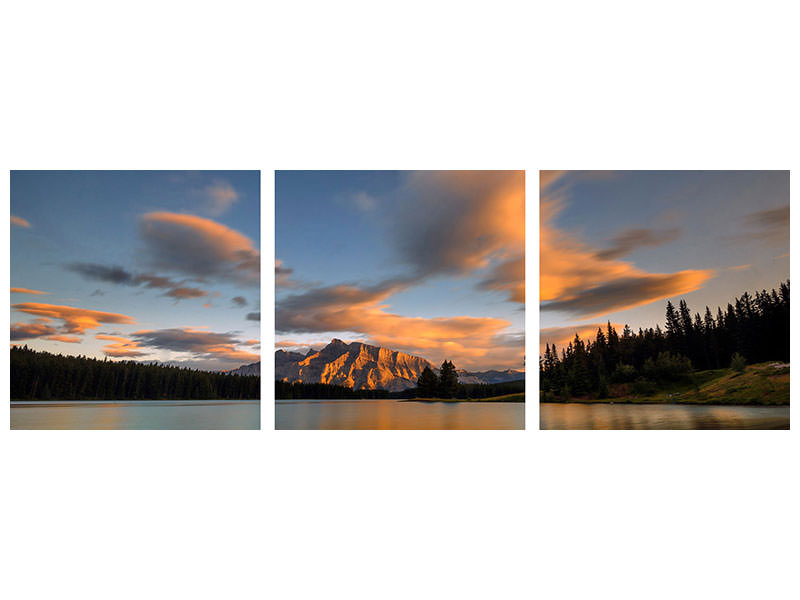 modern-3-piece-canvas-print-two-jack-lake-sunset