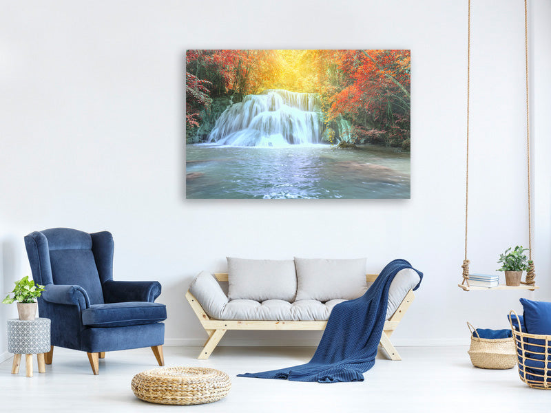 modern-4-piece-canvas-print-waterfall-in-light