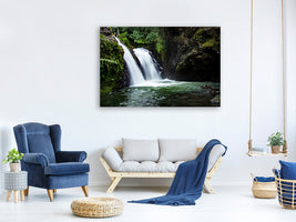 4-piece-canvas-print-waterfall-in-the-evening-light