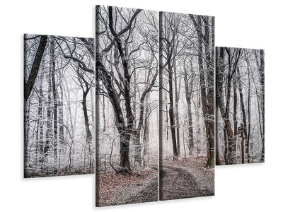 5-piece-canvas-print-wintry-forest