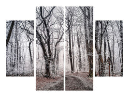 5-piece-canvas-print-wintry-forest