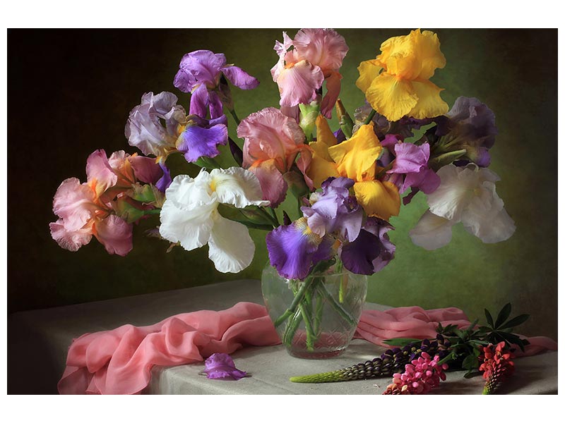 canvas-print-floral-calm-in-a-pastel-shade