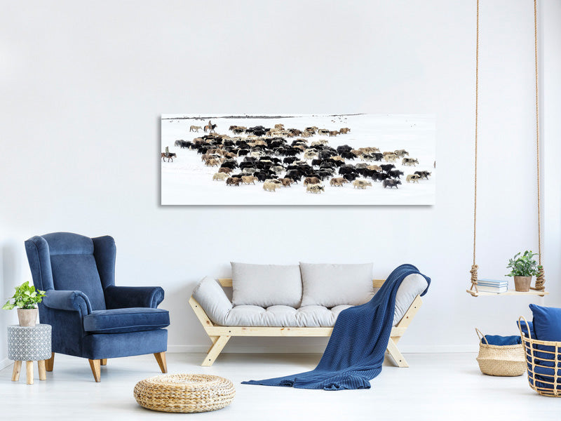 modern-3-piece-canvas-print-yaks-in-snow