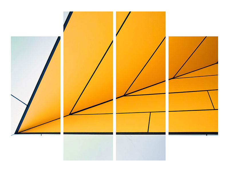 modern-4-piece-canvas-print-yellow-dart