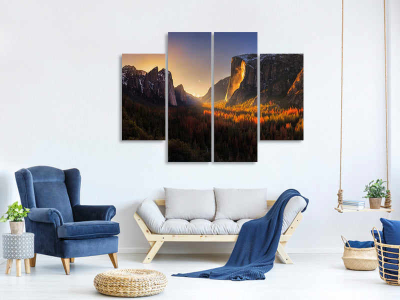 panoramic-3-piece-canvas-print-yosemite-firefall