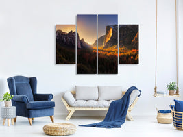 modern-4-piece-canvas-print-yosemite-firefall