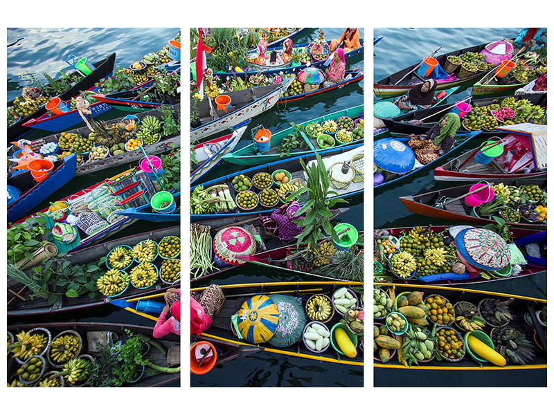 3-piece-canvas-print-banjarmasin-floating-market