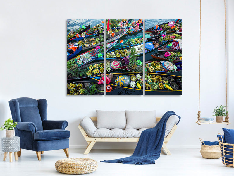 3-piece-canvas-print-banjarmasin-floating-market