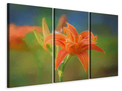 3-piece-canvas-print-painting-of-a-lily