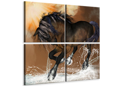 4-piece-canvas-print-black-beauty