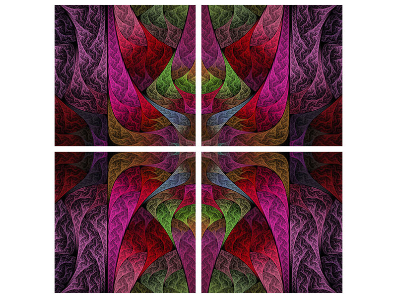 4-piece-canvas-print-fraktally-pattern