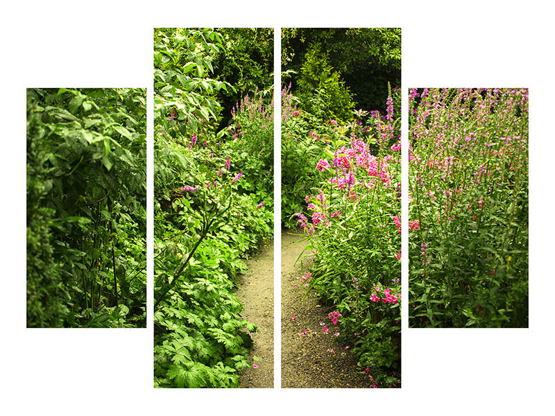 4-piece-canvas-print-garden-path