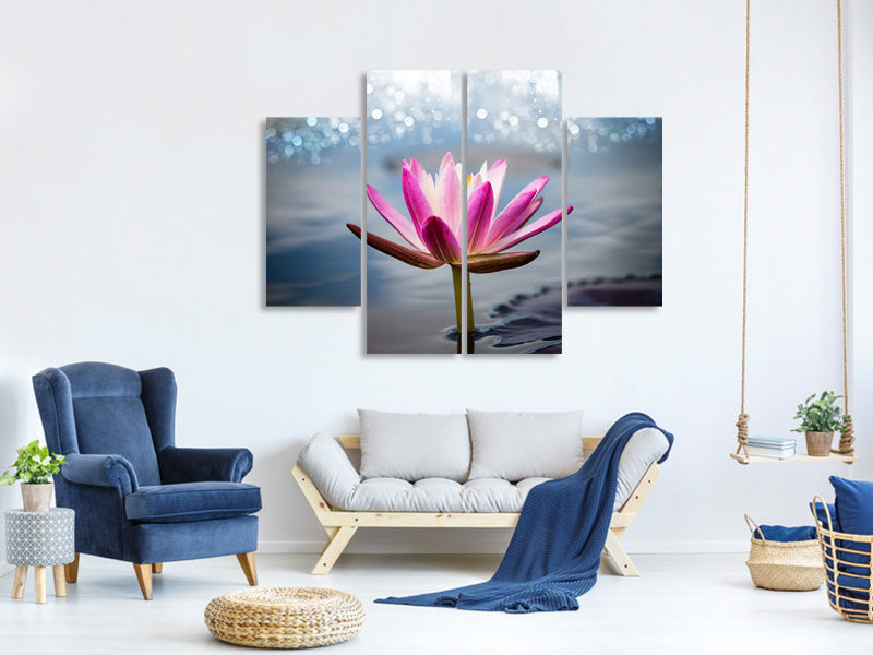 4-piece-canvas-print-lotus-in-the-morning-dew