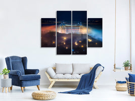 4-piece-canvas-print-mystic-foggy-night-in-toledo-city