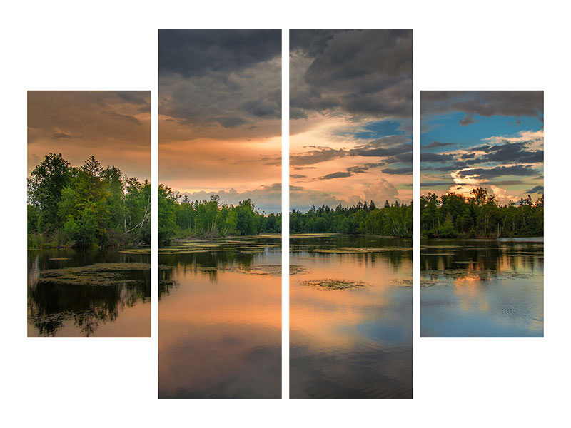 4-piece-canvas-print-mystic-lake