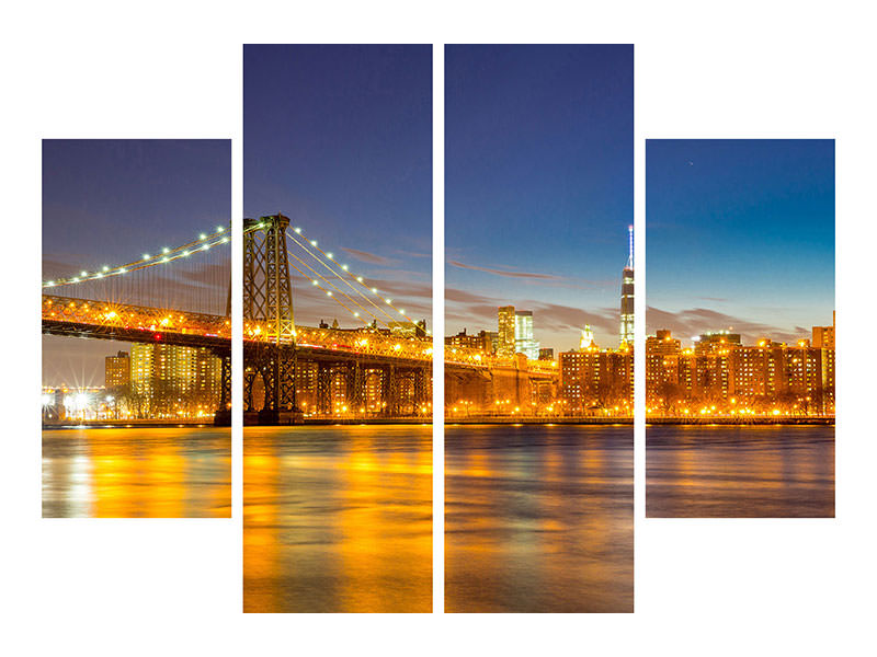 4-piece-canvas-print-skyline-ny-williamsburg-bridge