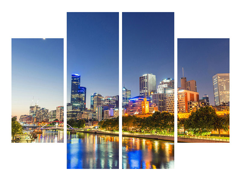 4-piece-canvas-print-skyline-sydney-at-dusk