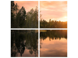 4-piece-canvas-print-the-little-red-house