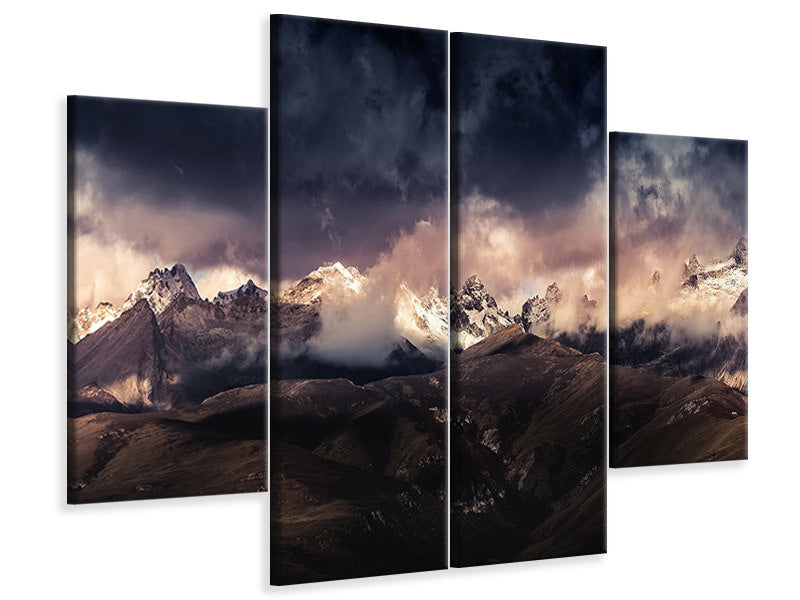 4-piece-canvas-print-tibet-snow-mountain