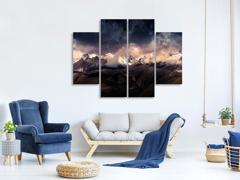 4-piece-canvas-print-tibet-snow-mountain