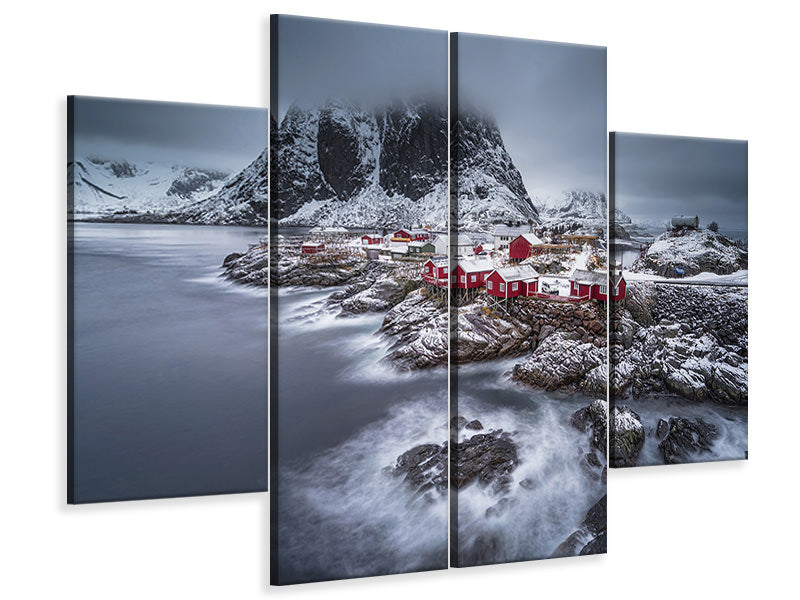 4-piece-canvas-print-winter-lofoten-islands