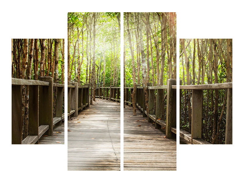 4-piece-canvas-print-wooden-bridge