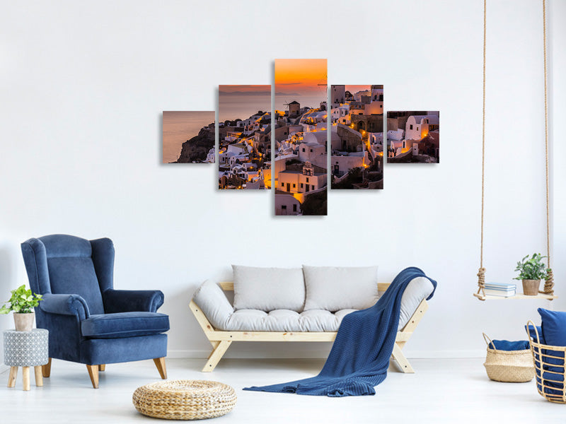 5-piece-canvas-print-calispera-santorini
