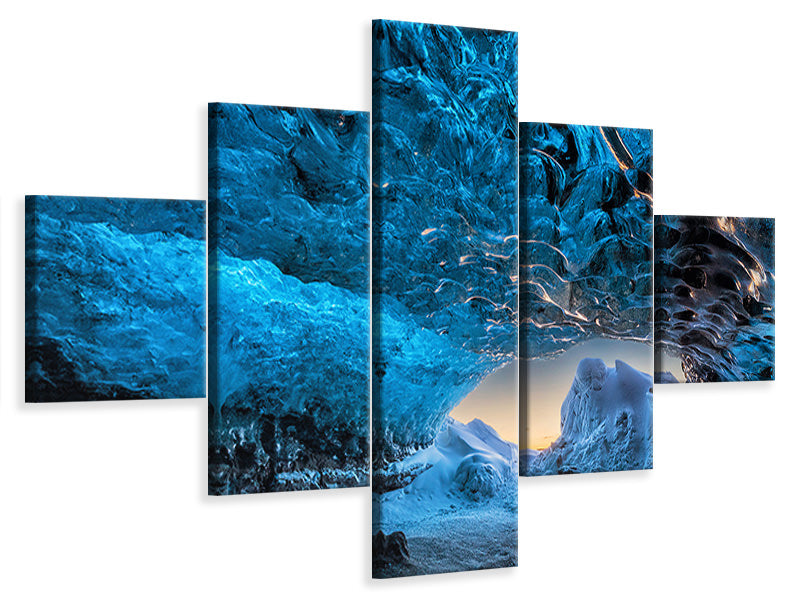 5-piece-canvas-print-crystal-cave