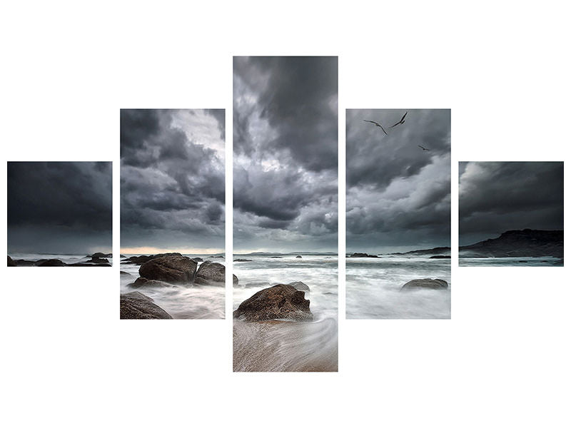 5-piece-canvas-print-flight-over-troubled-waters