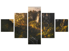 5-piece-canvas-print-forest-whispers