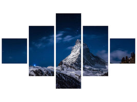 5-piece-canvas-print-full-moon-at-matterhorn