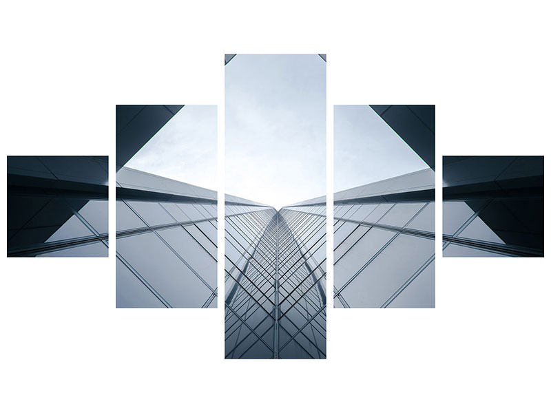 5-piece-canvas-print-glass-architecture
