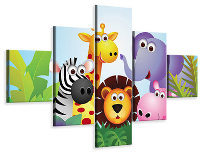 5-piece-canvas-print-jungle
