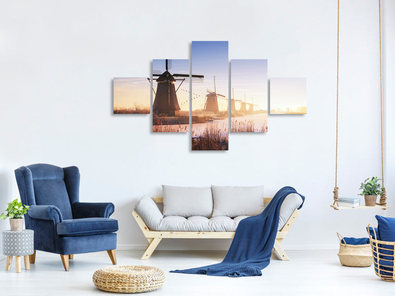 5-piece-canvas-print-kinderdijk-iv