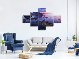 5-piece-canvas-print-lofoten-sunrise