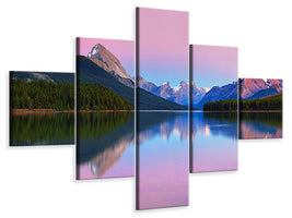 5-piece-canvas-print-maligne-lake