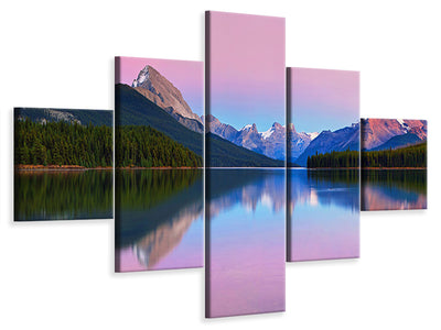5-piece-canvas-print-maligne-lake