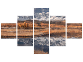 5-piece-canvas-print-mirror-for-mountains-iii