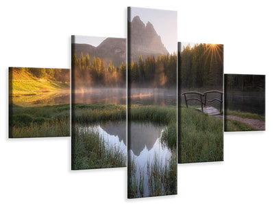 5-piece-canvas-print-morning-silence-ii