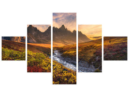 5-piece-canvas-print-mountain-paradise