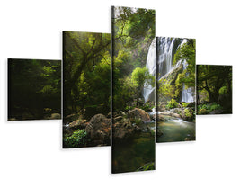 5-piece-canvas-print-mountain-stream