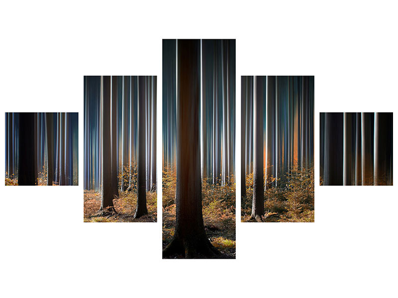5-piece-canvas-print-mystic-wood