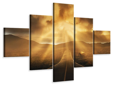 5-piece-canvas-print-mystical-street