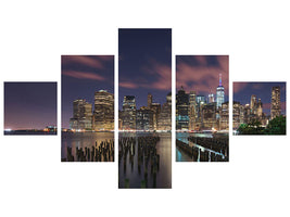 5-piece-canvas-print-new-york-city-at-night