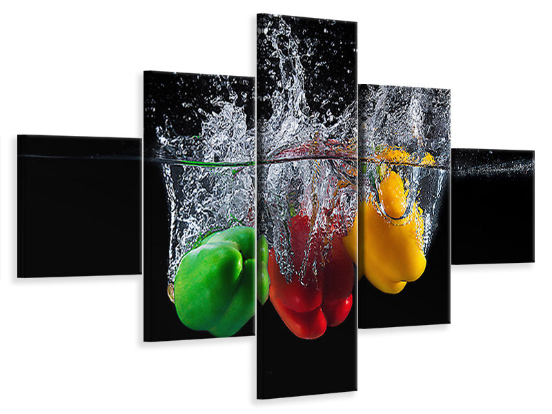 5-piece-canvas-print-paprika-splash