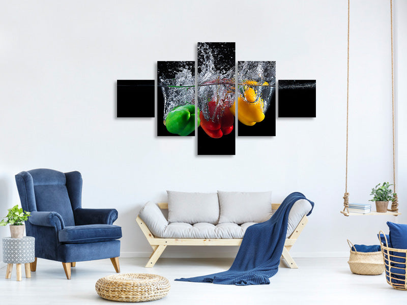 5-piece-canvas-print-paprika-splash